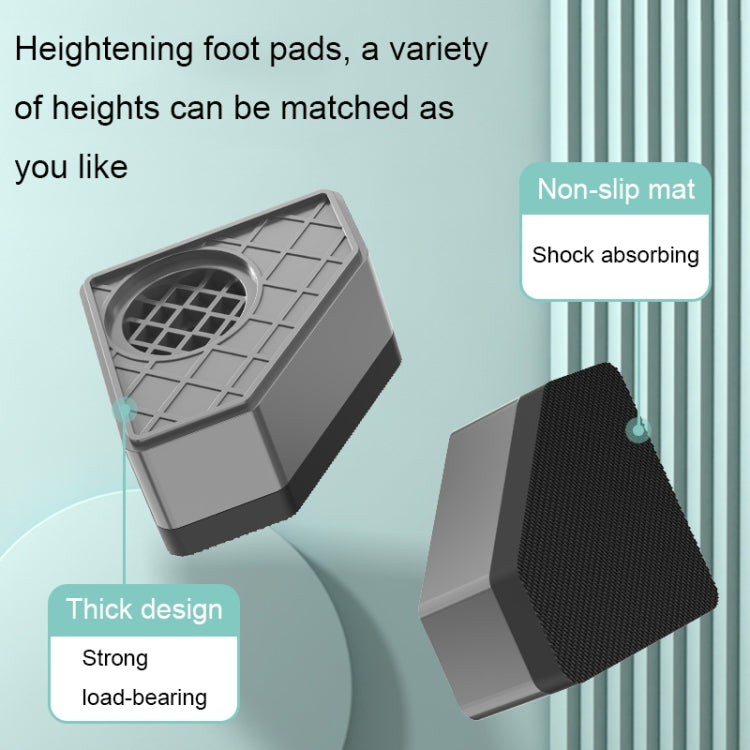 BS-XYJJD Household Washing Machine Refrigerator Non-slip Shock-absorbing Floor Mat, 4pcs Single-layer, 4pcs Double-layer, 4pcs Three-layer