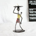 Retro Wrought Iron Man-shaped Candlestick Ornament Restaurant Table Decoration Props, 20, 21, 22, 23, 26, 27