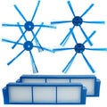 For Philips FC8007 FC8792 FC8794 FC8796 Sweeper Accessories, 2pairs Side Brush+2 Filters, 2pcs Side Brush, 1 Filter