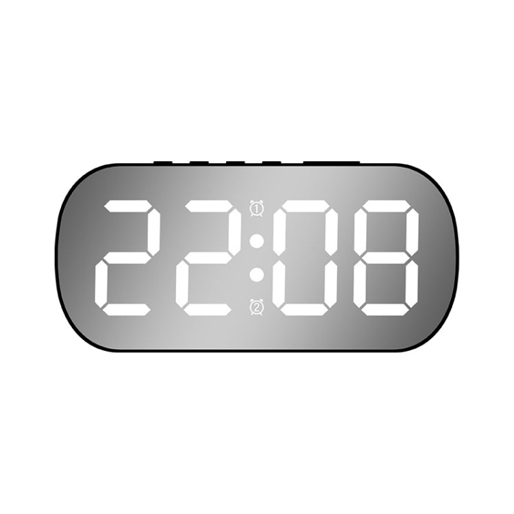 6637 LED Digital Display Temperature Electronic Clock Desktop Mirror Alarm Clock
