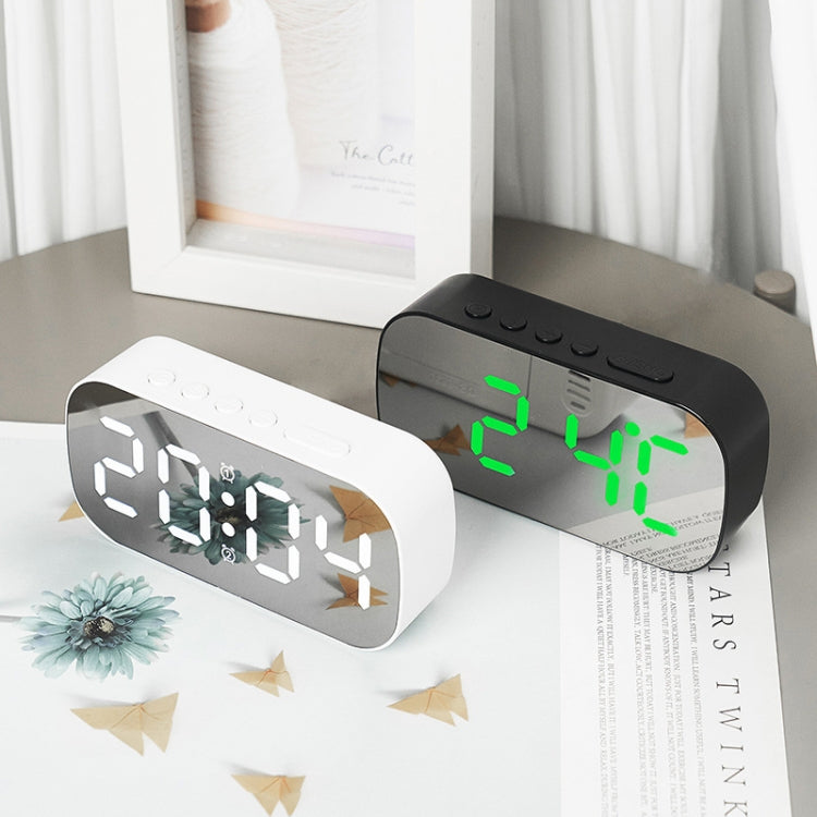 6637 LED Digital Display Temperature Electronic Clock Desktop Mirror Alarm Clock