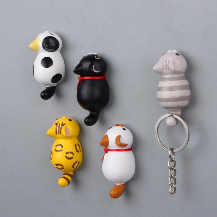 Cute Cartoon Cat 3D Fridge Magnet Mobile Phone Case Material, Black Scarf Cat, Money Pattern Cat, 3 -color Cat, White Scarf Cat, Gray Striped Cat