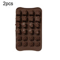 2pcs Silicone Chocolate Mold Jelly Christmas Candy Cake Mould, Style:, Gift Box, Shell, Star, Heart To Heart