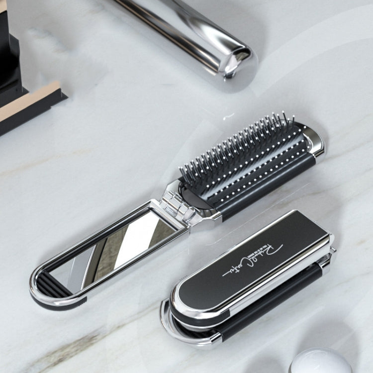 2 in 1 Massage Air Cushion Comb Mirror Integrated Comb Portable Folding Comb, Comb Mirror