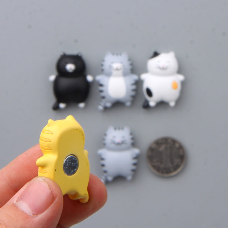 Fat Cat 3D Refrigerator Magnet Magnetic Sticker Phone Case DIY Accessories, Fat Cat (Gray -white), Fat Cat (3-color), Fat Cat (Black), Fat Cat (Yellow), Fat Cat (Gray)