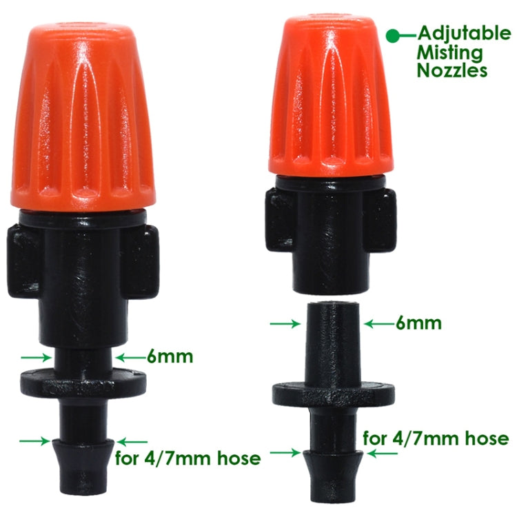 20pcs TF-118 Gardening Irrigation Drip Irrigation System Set Accessories, Spray Head (Orange), Single Hook Connection 4/7mm Capillary (Orange), Single Hook Connection 4/7mm Capillary (Gray), Both Sides Connection 4/7mm Capillary (Gray)                 ...