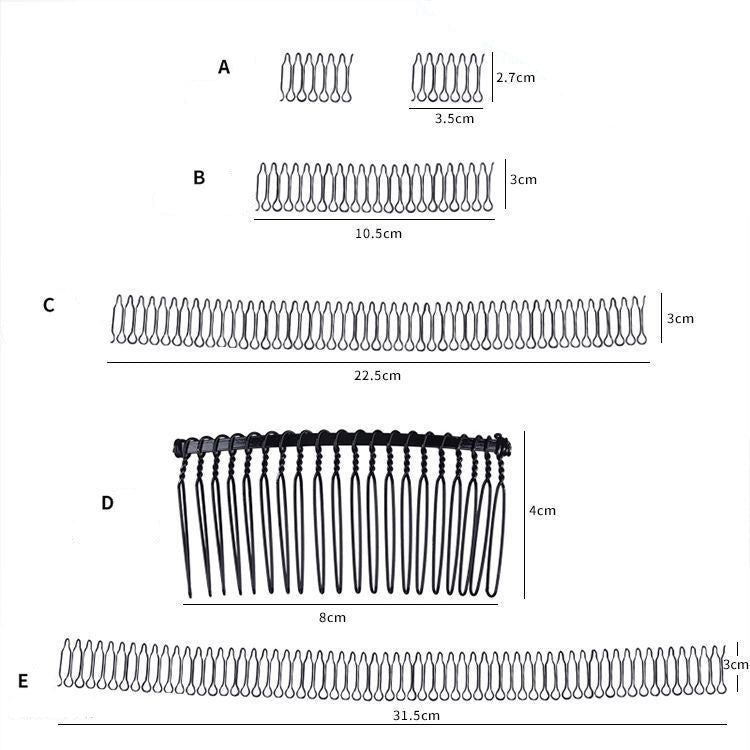 Hair-Fixed Hairpin Headband Hair Accessories Round Hairstyle Invisible Comb, A, B, C, D, E