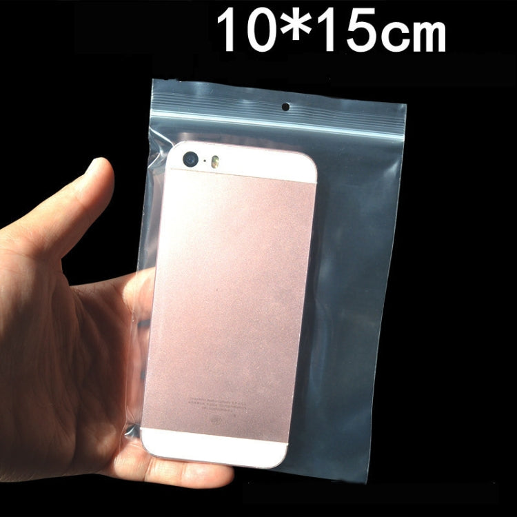 100pcs  Perforated Ziplock Bag Thickened Transparent Packaging Bag Plastic Sealed Bag, 4 x 6cm, 5 x 7cm, 6 x 9cm, 7 x 10cm, 8 x 12cm, 10 x 15cm