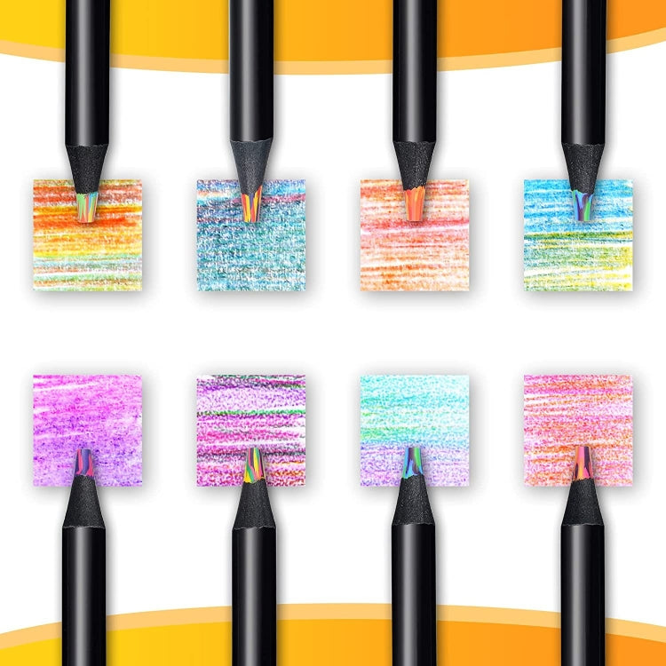 8 In 1 Rainbow Pencils Set Wooden Colored Pencil for Kids Adults Art Drawing, 8 In 1