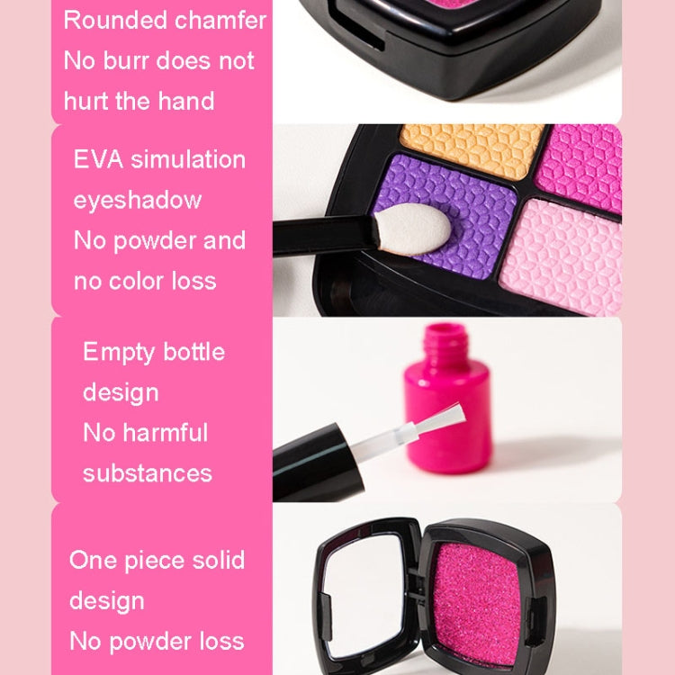 11pcs/set Girls Simulation Dressing Makeup Box Play House Non-toxic Cosmetics Set, Beautiful Makeup Bag 1164, Wave Dot Bag 1162, Shell Bag 1165, Graffiti Bag 1163, OPP Bag 1162A, OPP Bag 1163A, OPP Bag 1164A, OPP Bag 1165A