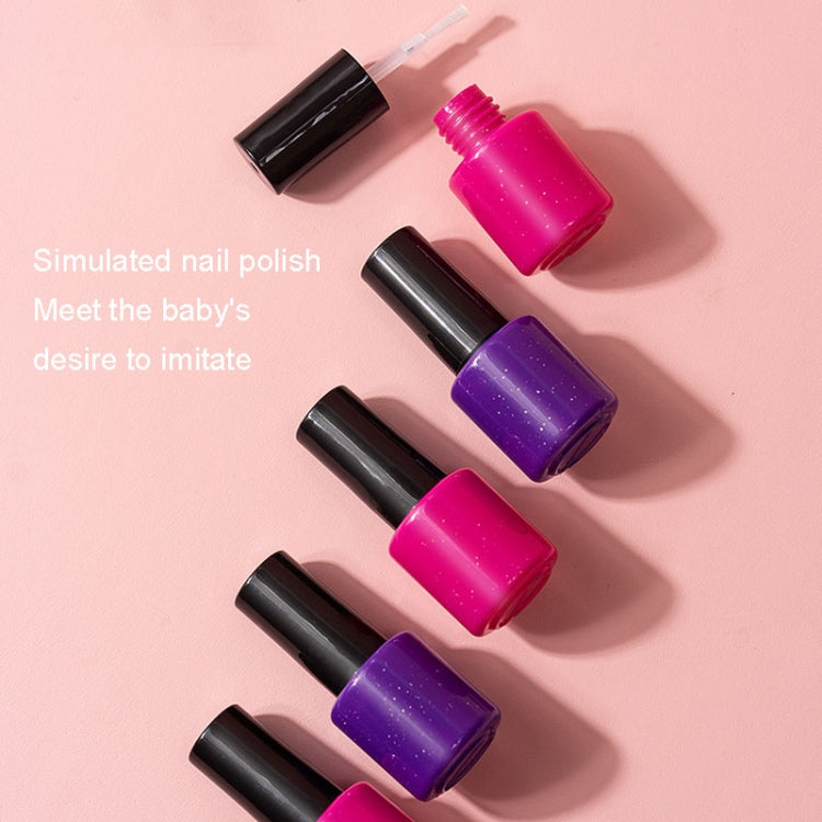 11pcs/set Girls Simulation Dressing Makeup Box Play House Non-toxic Cosmetics Set, Beautiful Makeup Bag 1164, Wave Dot Bag 1162, Shell Bag 1165, Graffiti Bag 1163, OPP Bag 1162A, OPP Bag 1163A, OPP Bag 1164A, OPP Bag 1165A
