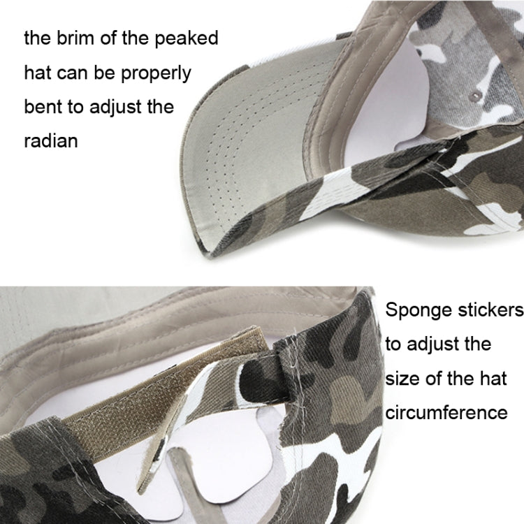 Outdoor Mountain Travel Camouflage Duck Tongue Cap, Camouflage Gray, Camouflage Brown, Camouflage Army Green