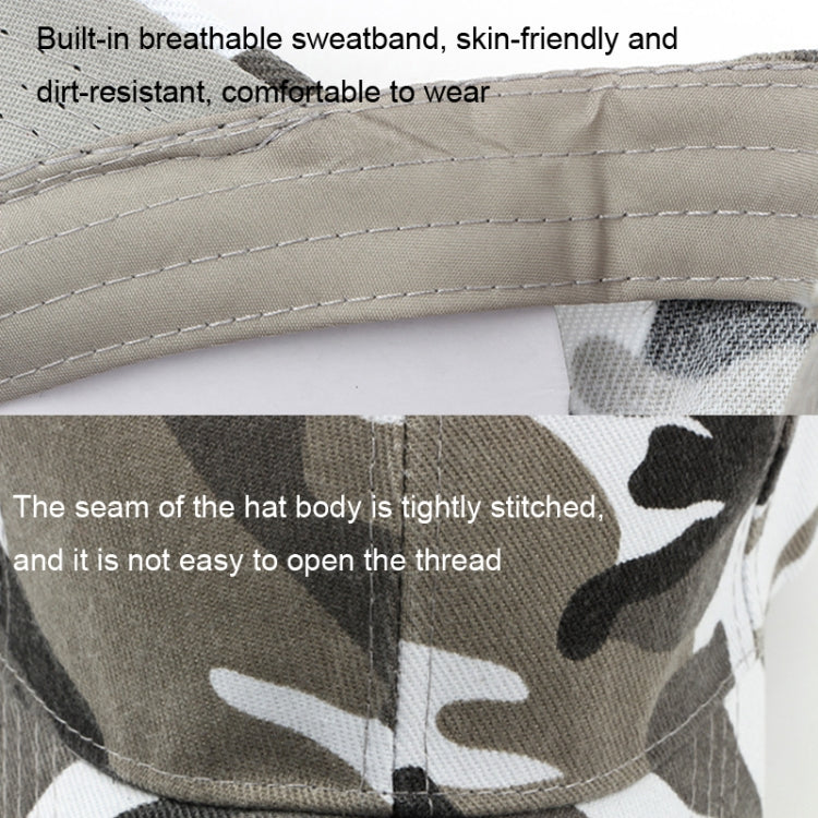 Outdoor Mountain Travel Camouflage Duck Tongue Cap, Camouflage Gray, Camouflage Brown, Camouflage Army Green
