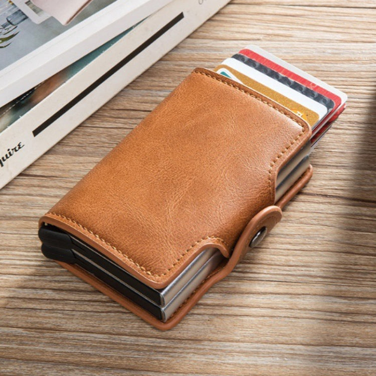 Automatic Pop-up Card Holder Metal Card Box RFID Credit Card Bank Card Box Wallet, GS-AL003 Red, GS-AL003 Blue, GS-AL003  Black, GS-AL003 Coffee, GS-AL003 Brown