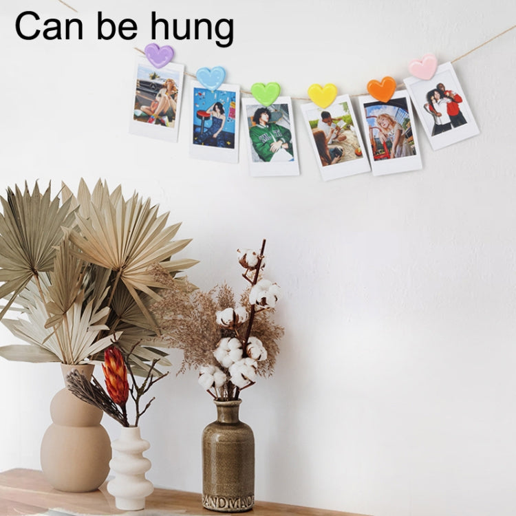 5sets Cute Color Love Clip Desktop Bracket Picture Hanging Wall Decoration Memo Clip, Love Clip