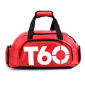 Wet and Dry Separation Fitness Backpack Swimming Taekwondo Waterproof Travel Bag, Red, Black Bottom White Word, Black Bottom Yellow Word, Simple Black Bottom Blue Word, Blue