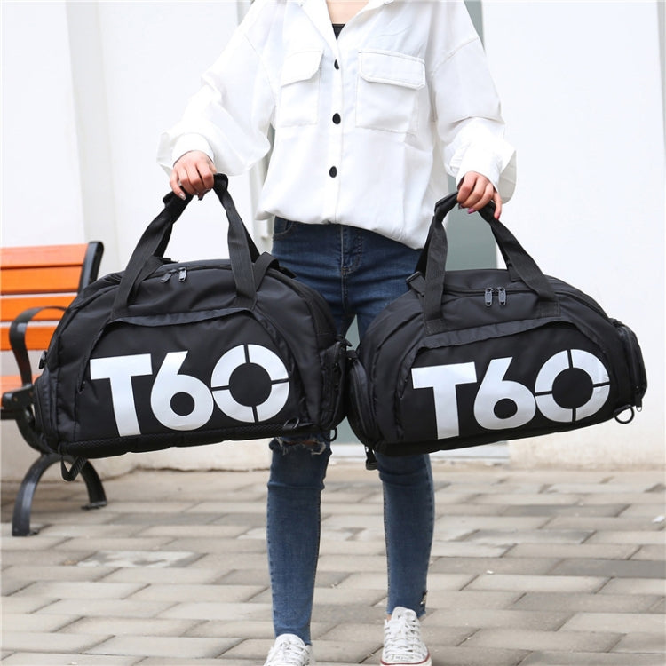 Wet and Dry Separation Fitness Backpack Swimming Taekwondo Waterproof Travel Bag, Red, Black Bottom White Word, Black Bottom Yellow Word, Simple Black Bottom Blue Word, Blue