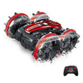 2.4G Amphibious Stunt Remote Control Car Double-sided Rolling Driving Children Electric Toys, Red, Green