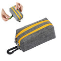 Outdoor Pet Waste Bag Dog Poop Collection Bag, Gray Green Dual Zipper, Gray Yellow Dual Zipper