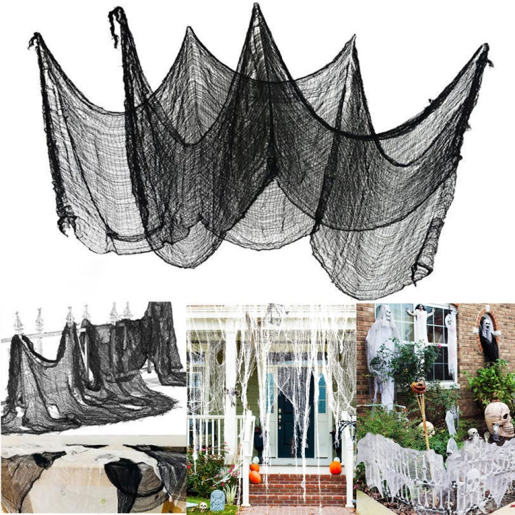 76 x 183cm Halloween Gauze Roving Polyester Cotton Haunted House DIY Decorative Gauze, Black Gauze, White Gauze, Beige Blood Stains Beige Blood Stains