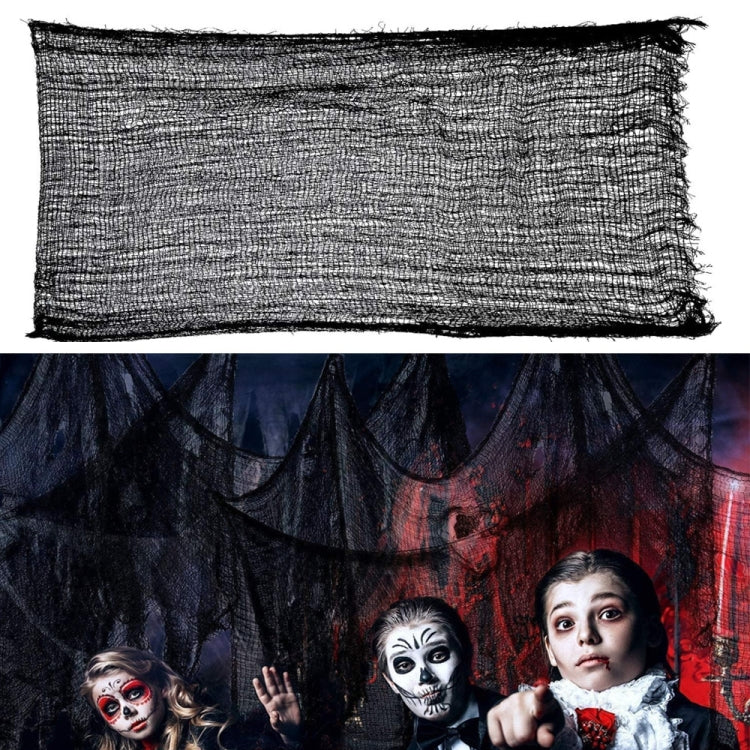 76 x 183cm Halloween Gauze Roving Polyester Cotton Haunted House DIY Decorative Gauze, Black Gauze, White Gauze, Beige Blood Stains Beige Blood Stains