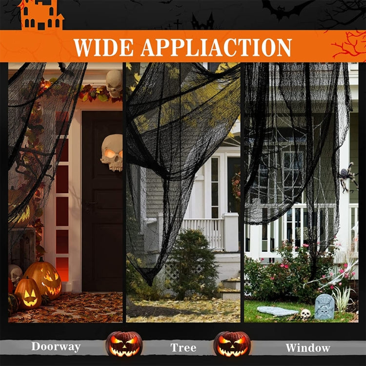 76 x 183cm Halloween Gauze Roving Polyester Cotton Haunted House DIY Decorative Gauze, Black Gauze, White Gauze, Beige Blood Stains Beige Blood Stains