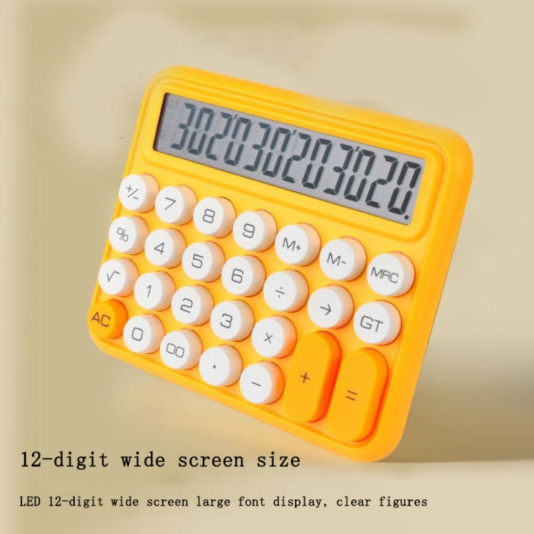 12-digit Mechanical Keyboard Calculator Cute Big Buttons Calculator, Large Green
