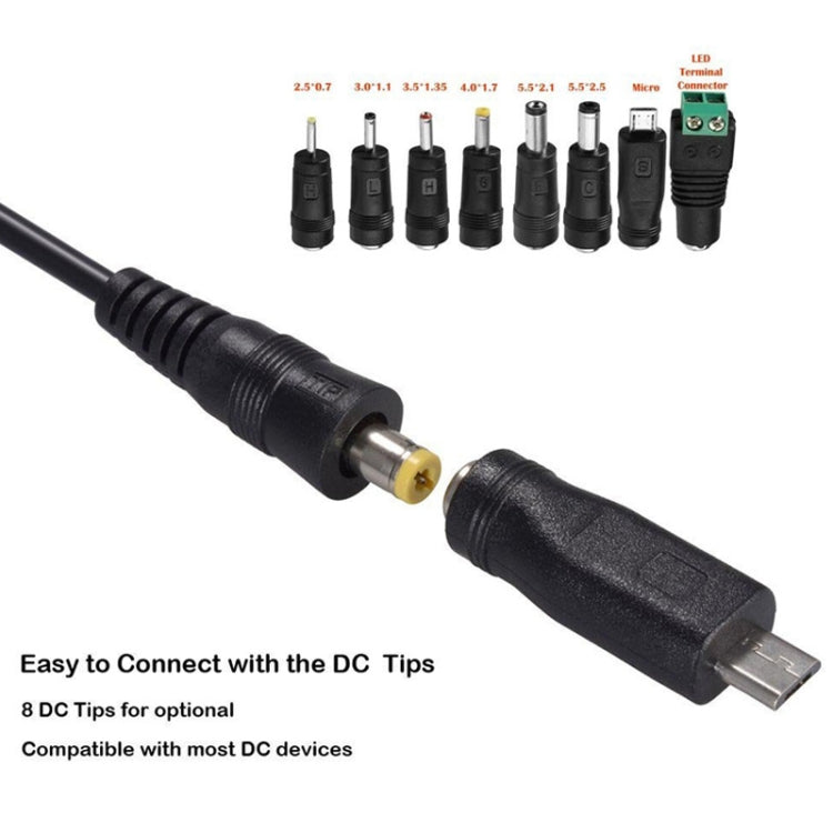 30W USB Interface Adjustable Power Adapter With Power Monitoring LED Light, US Plug, EU Plug, UK Plug, AU Plug