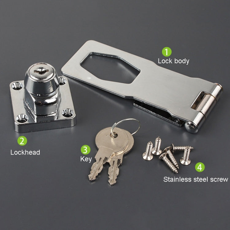 No Hole Hook With Locking Hasp Chest Of Drawers Door Lock With Iron Key, 2.5 inch Interlocking, 2.5 inch Non-Interlocking, 3 inch Interlocking, 3 inch Non-Interlocking, 4 inch Interlocking, 4 inch Non-Interlocking