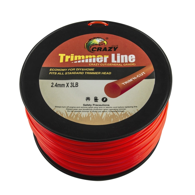 3LB Line Shaft Grass Rope Nylon Cutting Grass Rope, 2.4mm Round, 2.4mm Square, 2.7mm Round, 2.7mm Square, 3.0mm Round, 3.0mm Square