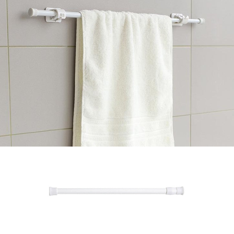 Baking Paint No Punch Curtain Telescopic Rod Hooks Support Bracket, 30cm-50cm, 40cm-70cm, 55cm-90cm, 60cm-110cm, White Hook 2pcs/set, Transparent Hook 2pcs/set