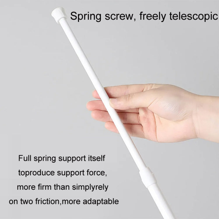 Baking Paint No Punch Curtain Telescopic Rod Hooks Support Bracket, 30cm-50cm, 40cm-70cm, 55cm-90cm, 60cm-110cm, White Hook 2pcs/set, Transparent Hook 2pcs/set
