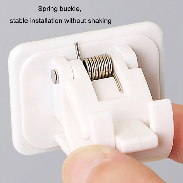 Baking Paint No Punch Curtain Telescopic Rod Hooks Support Bracket, 30cm-50cm, 40cm-70cm, 55cm-90cm, 60cm-110cm, White Hook 2pcs/set, Transparent Hook 2pcs/set