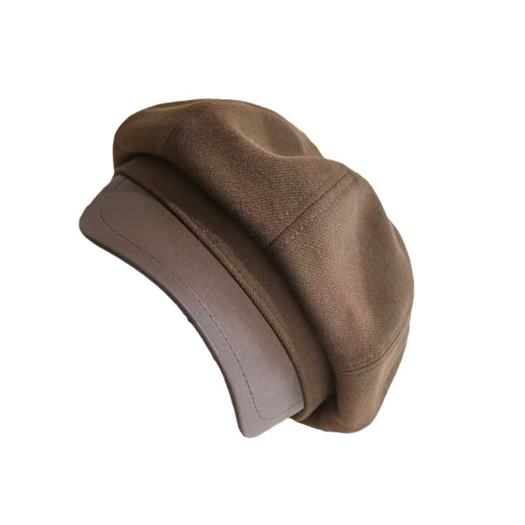Women Beret Autumn Literary Retro Newsboy Hat Octagonal Girl Cap, Free Size