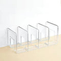 Acrylic Desktop Bookend Book Storage Rack Office Stationery Bookshelf, Regular Transparent, Thicken Transparent With Groove, Thicken Green, Thicken Purple