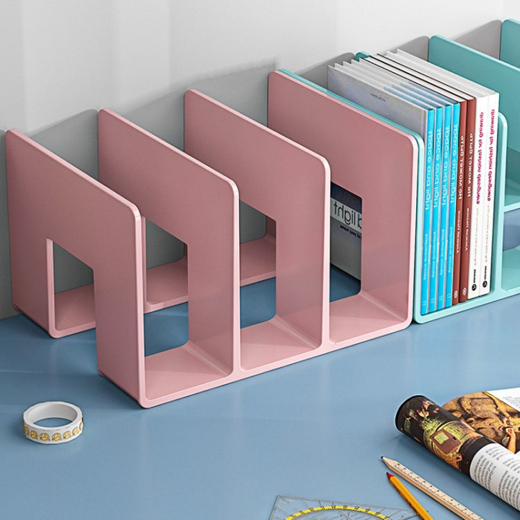Acrylic Desktop Bookend Book Storage Rack Office Stationery Bookshelf, Regular Transparent, Thicken Transparent With Groove, Thicken Green, Thicken Purple