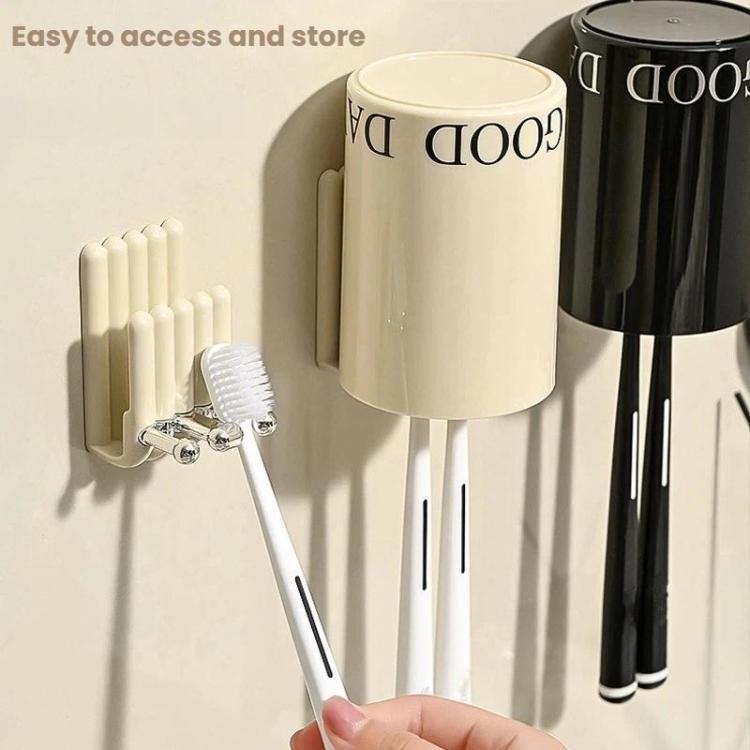 Electric Toothbrush Holder Minimalist Wall-Mounted Toothbrush Mouthwash Cup Hanging Storage Rack