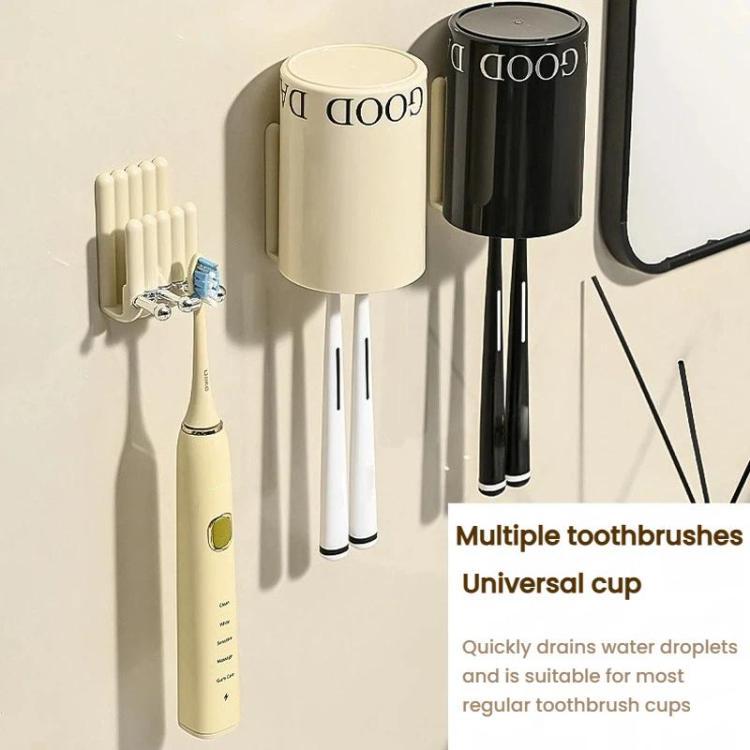 Electric Toothbrush Holder Minimalist Wall-Mounted Toothbrush Mouthwash Cup Hanging Storage Rack