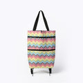 2 In 1  Oxford Cloth Shopping Bag Foldable Shopping Trolley Cart