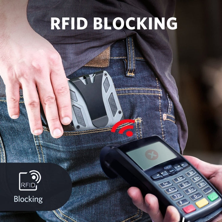 Aluminum Alloy RFID Card Holder Carbon Fiber Credit Card Wallet