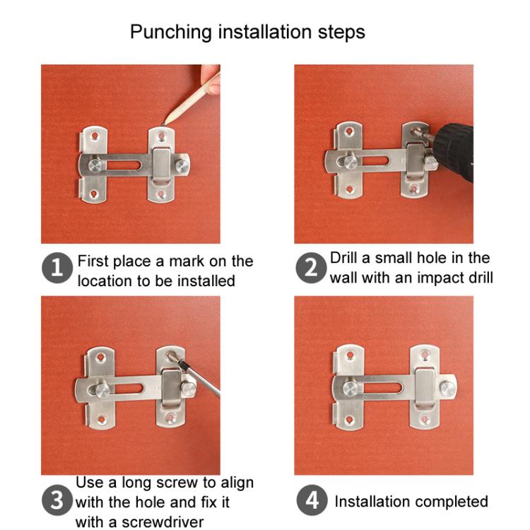 Barn Door Lock Hook Stainless Steel Door Buckle Insertion, Small 201 Stainless Steel, Medium 201 Stainless Steel, Extra Large 201 Stainless Steel, Small 304 Stainless Steel, Middle 304 Stainless Steel, Extra Large 304 Stainless Steel                   ...