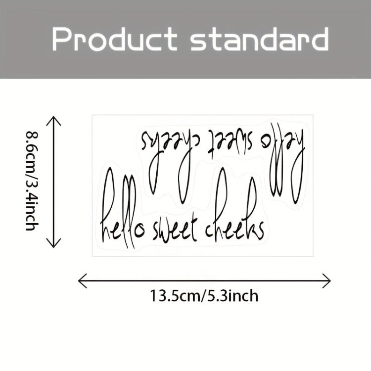 2pcs /Set Waterproof and Oilproof Vinyl Stickers Mirror Decorative Stickers, Hello sweet cheeks, You look amazing
