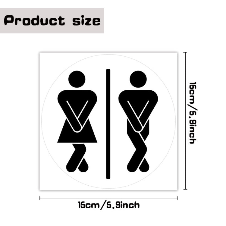Men Women Sanitary Door Sticker Matte Material Waterproof Oilproof PVC Sticker, Men Women