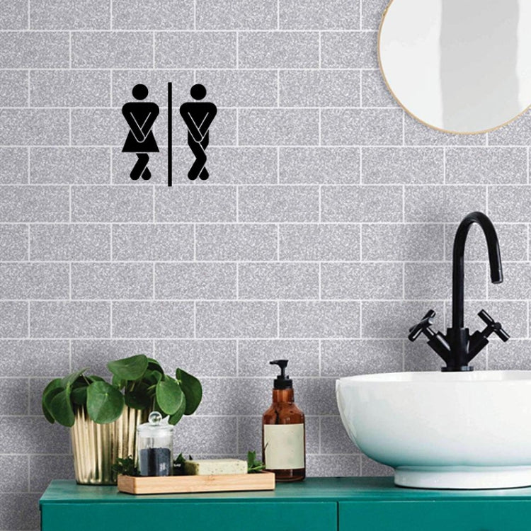Men Women Sanitary Door Sticker Matte Material Waterproof Oilproof PVC Sticker, Men Women