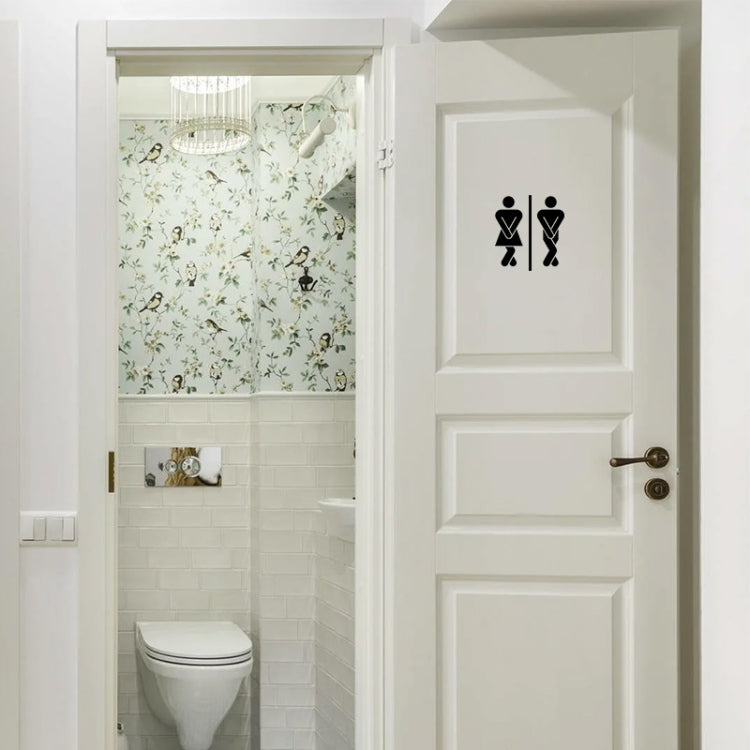 Men Women Sanitary Door Sticker Matte Material Waterproof Oilproof PVC Sticker, Men Women