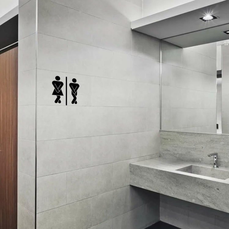 Men Women Sanitary Door Sticker Matte Material Waterproof Oilproof PVC Sticker, Men Women