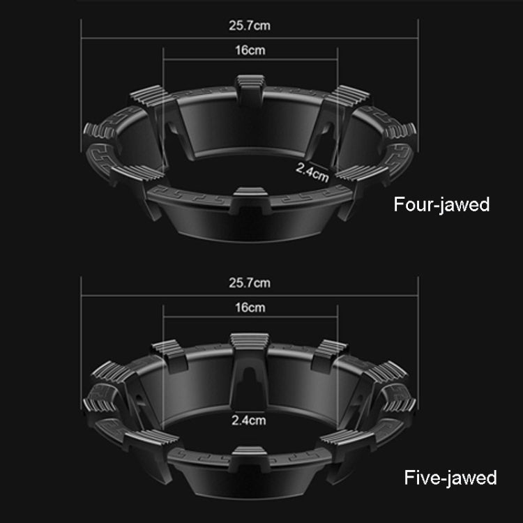 Kacheeg Household Gas Stove Gathering Fire Energy Saving Cover Kitchen Non-Slip Windscreen, Four-Jawed