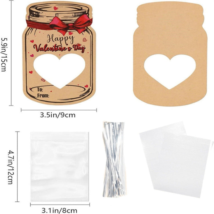 Valentine Day Bottle Shape Greeting Card Holiday Gift Exchange Card Kids Party Favor Message Card, 24pcs /Set