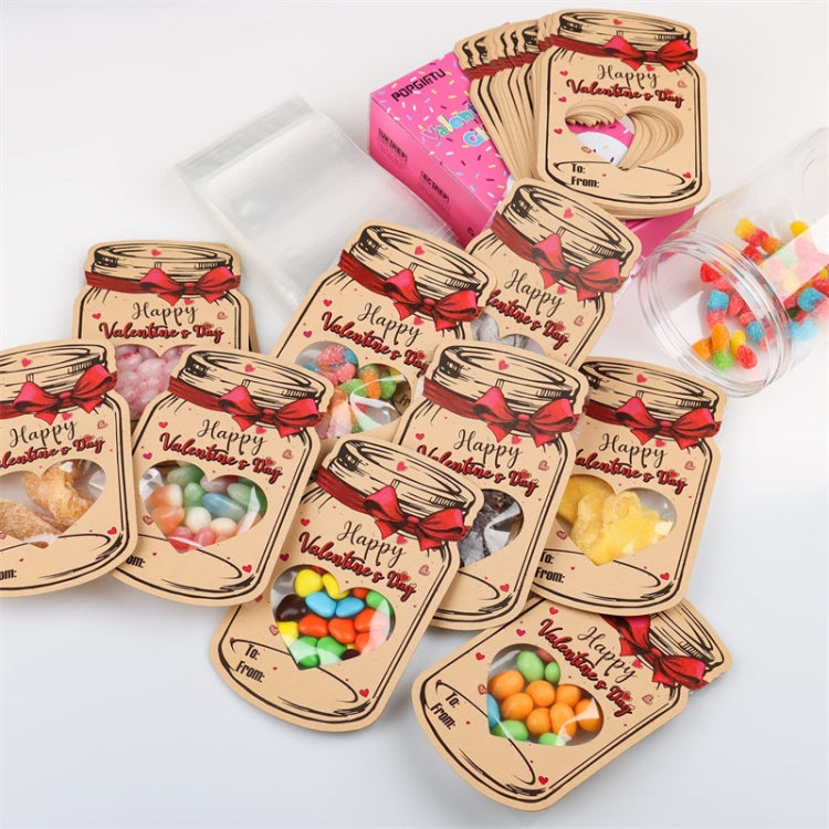 Valentine Day Bottle Shape Greeting Card Holiday Gift Exchange Card Kids Party Favor Message Card, 24pcs /Set