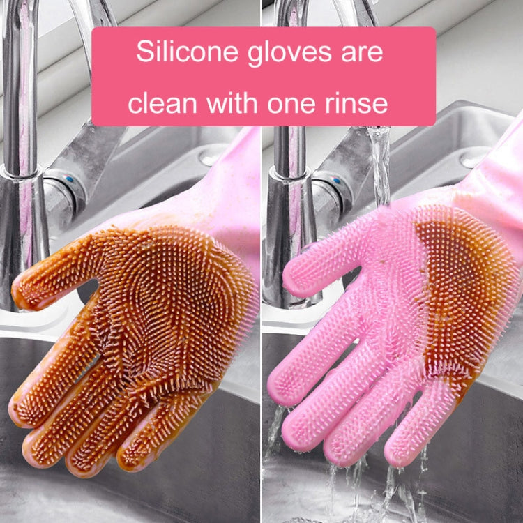 Kitchen Silicone Dishwash Gloves Male And Female Household Chores Cleaning Mitts, 160g